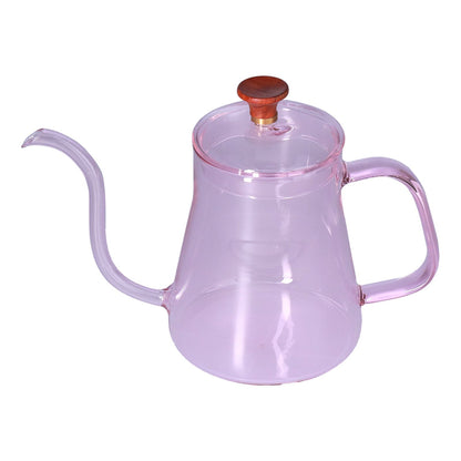 Long Spout Kettle Large Capacity Heat Resistant Easy to Clean Long Mouth Coffee PotPink - view 8