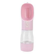 2 in 1 Pet Water Bottle Portable Anti Leakage Dog Food Bottler for Outdoor Traveling Pink - view 2