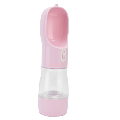2 in 1 Pet Water Bottle Portable Anti Leakage Dog Food Bottler for Outdoor Traveling Pink - view 3