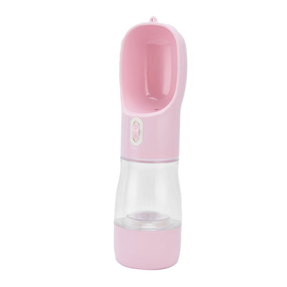 2 in 1 Pet Water Bottle Portable Anti Leakage Dog Food Bottler for Outdoor Traveling Pink - view 5