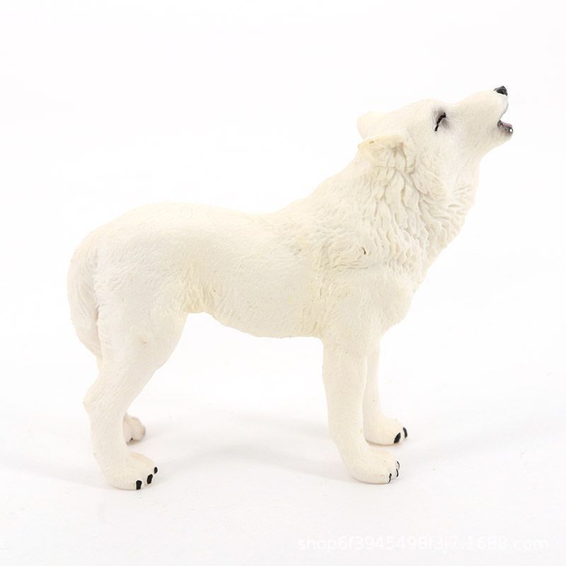 Wolf Action Figure Howling Wolf Action Figure Ornaments Simulation Wildlife Animal Model Toy for Children - view 3