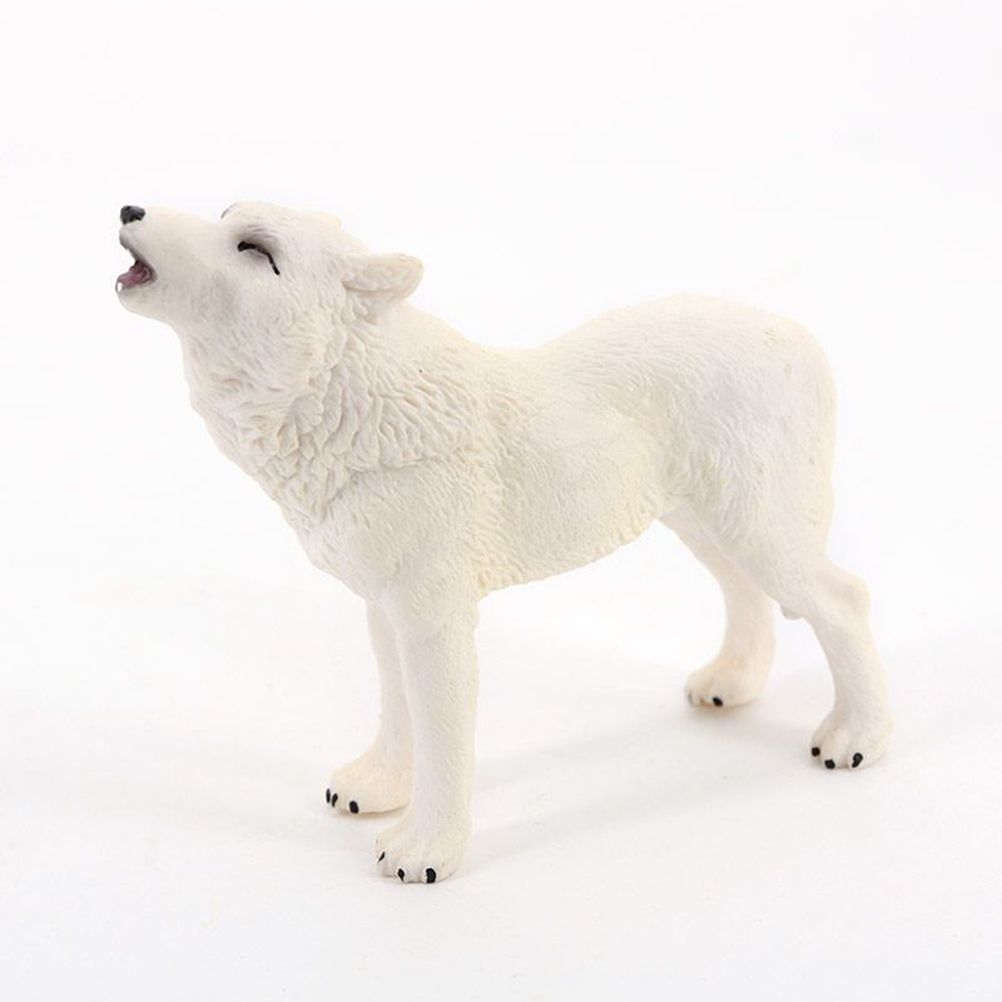 Wolf Action Figure Howling Wolf Action Figure Ornaments Simulation Wildlife Animal Model Toy for Children - view 5
