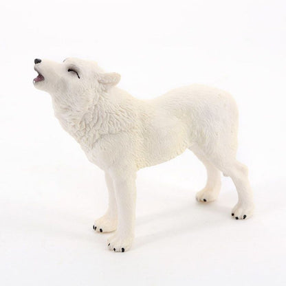 Wolf Action Figure Howling Wolf Action Figure Ornaments Simulation Wildlife Animal Model Toy for Children - view 5