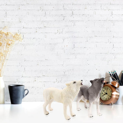 Wolf Action Figure Howling Wolf Action Figure Ornaments Simulation Wildlife Animal Model Toy for Children - view 7