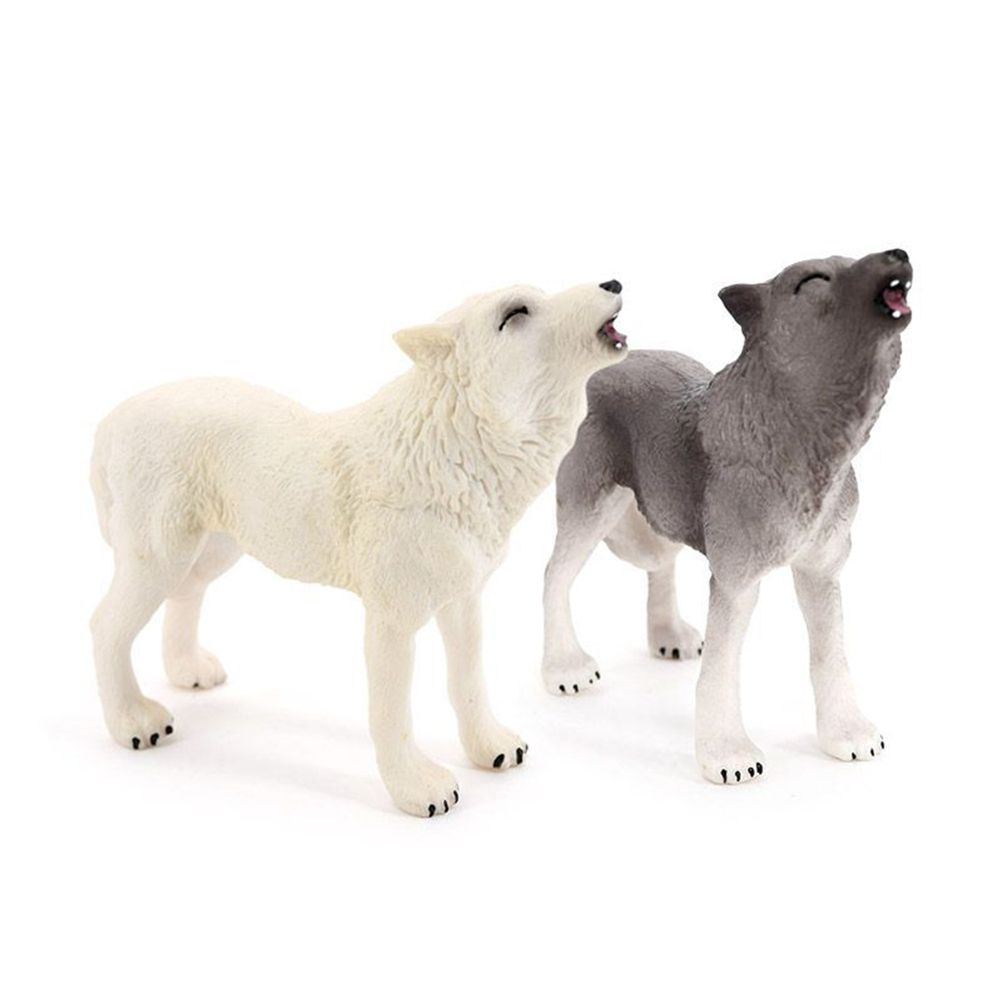Wolf Action Figure Howling Wolf Action Figure Ornaments Simulation Wildlife Animal Model Toy for Children - view 8