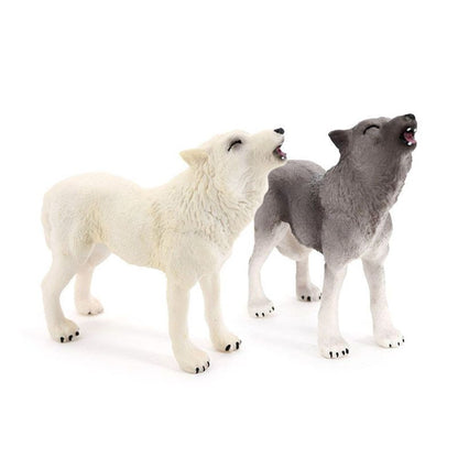 Wolf Action Figure Howling Wolf Action Figure Ornaments Simulation Wildlife Animal Model Toy for Children - view 8