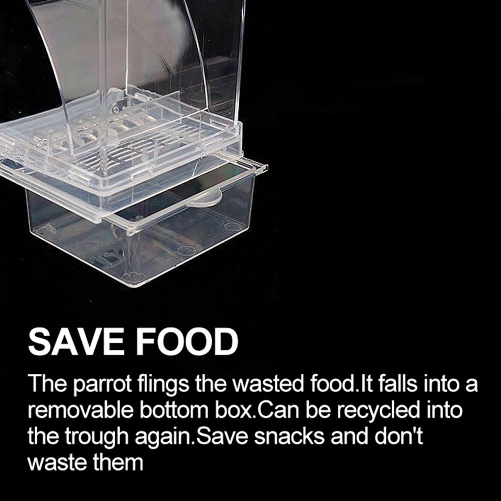 Bird Automatic Feeder Splash Proof Bird Feeder Bird Cage Accessories Bird Food Container for Parakeet Canary Cockatiel Finch - view 2
