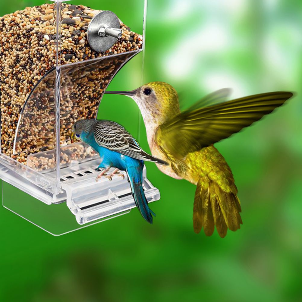Bird Automatic Feeder Splash Proof Bird Feeder Bird Cage Accessories Bird Food Container for Parakeet Canary Cockatiel Finch - view 7