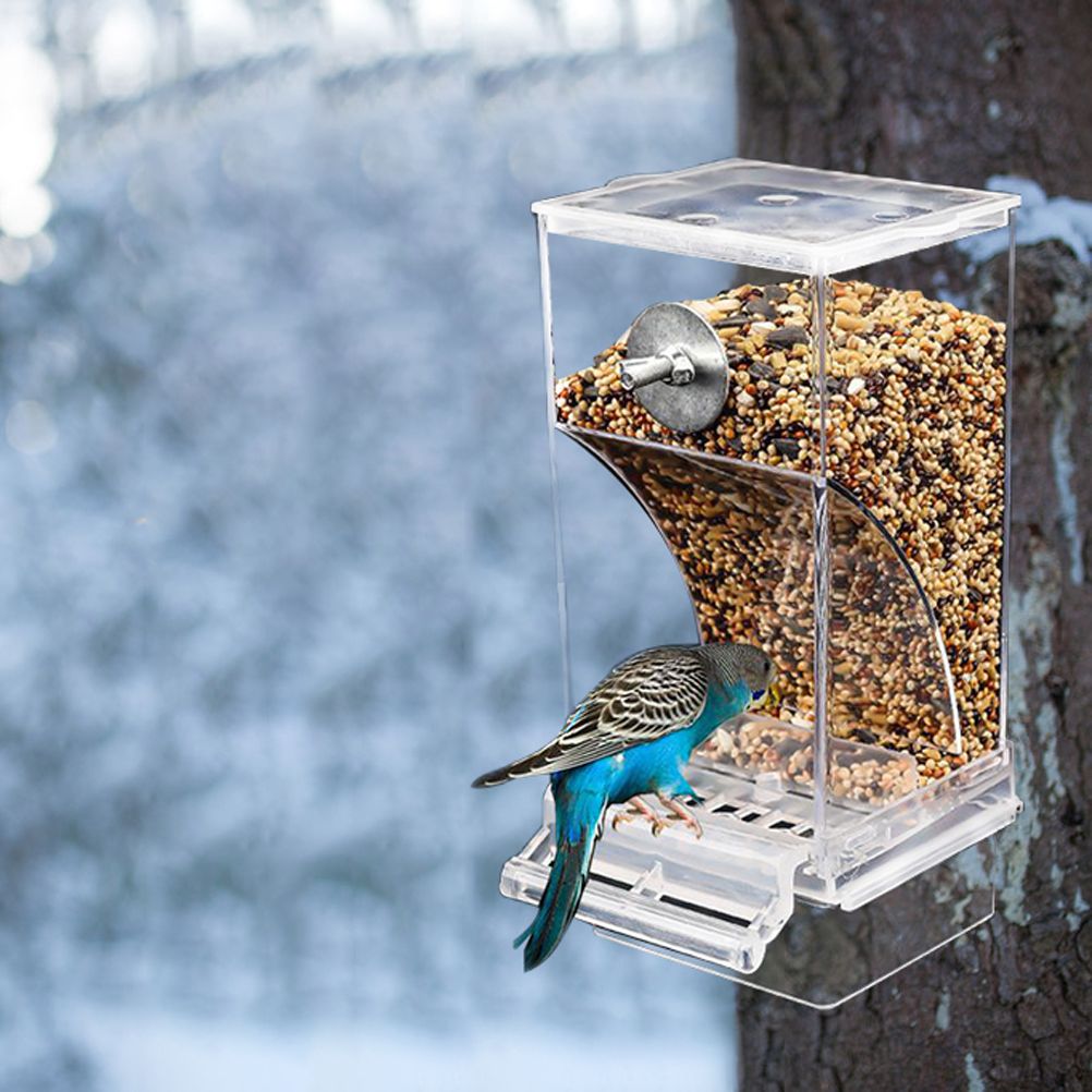 Bird Automatic Feeder Splash Proof Bird Feeder Bird Cage Accessories Bird Food Container for Parakeet Canary Cockatiel Finch - view 9