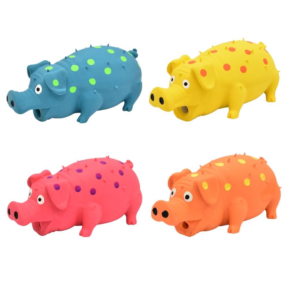 Pig Squeaky Dog Toy Interactive Dog Chew Toy Rubber Pig Dog Toy for Small Medium Large Dogs - view 6