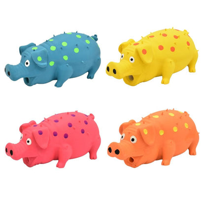 Pig Squeaky Dog Toy Interactive Dog Chew Toy Rubber Pig Dog Toy for Small Medium Large Dogs - view 6
