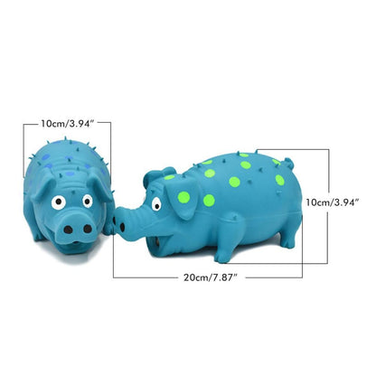 Pig Squeaky Dog Toy Interactive Dog Chew Toy Rubber Pig Dog Toy for Small Medium Large Dogs - view 7