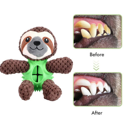Plush Dog Toys Interactive Dog Puzzle Toys Cute Sloth Teething Chew Squeaky Dog Toys for Small Medium Large Dogs - view 10