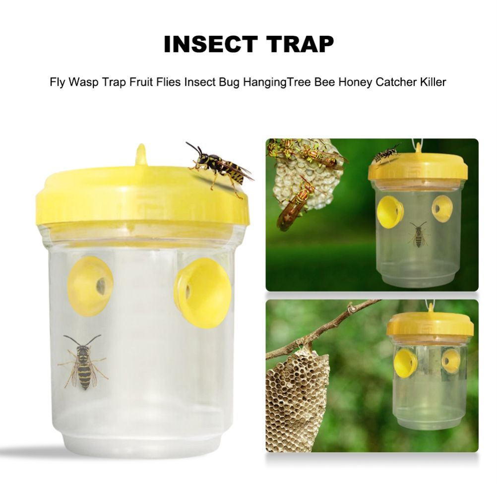 Wasp Trap Hanging Wasp Cather Wasp Killer Reusable Bee Trap Catcher for Wasps Hornets Insects Fruit Fly Trap - view 3