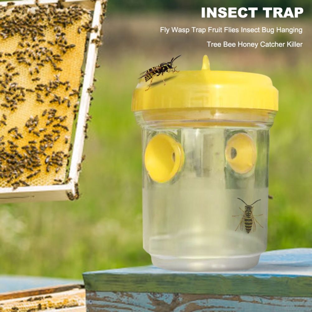 Wasp Trap Hanging Wasp Cather Wasp Killer Reusable Bee Trap Catcher for Wasps Hornets Insects Fruit Fly Trap - view 4
