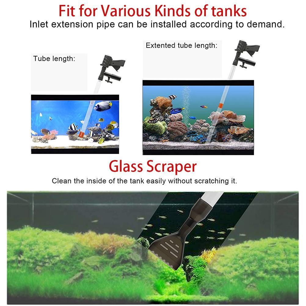 5 in 1 Aquarium Vacuum Gravel Cleaner Fish Tank Cleaning Tools Gravel Vacuum for Aquarium - view 3