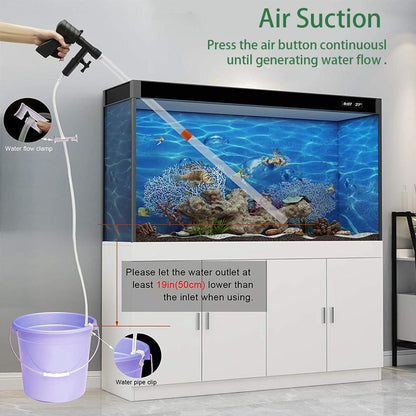 5 in 1 Aquarium Vacuum Gravel Cleaner Fish Tank Cleaning Tools Gravel Vacuum for Aquarium - view 6
