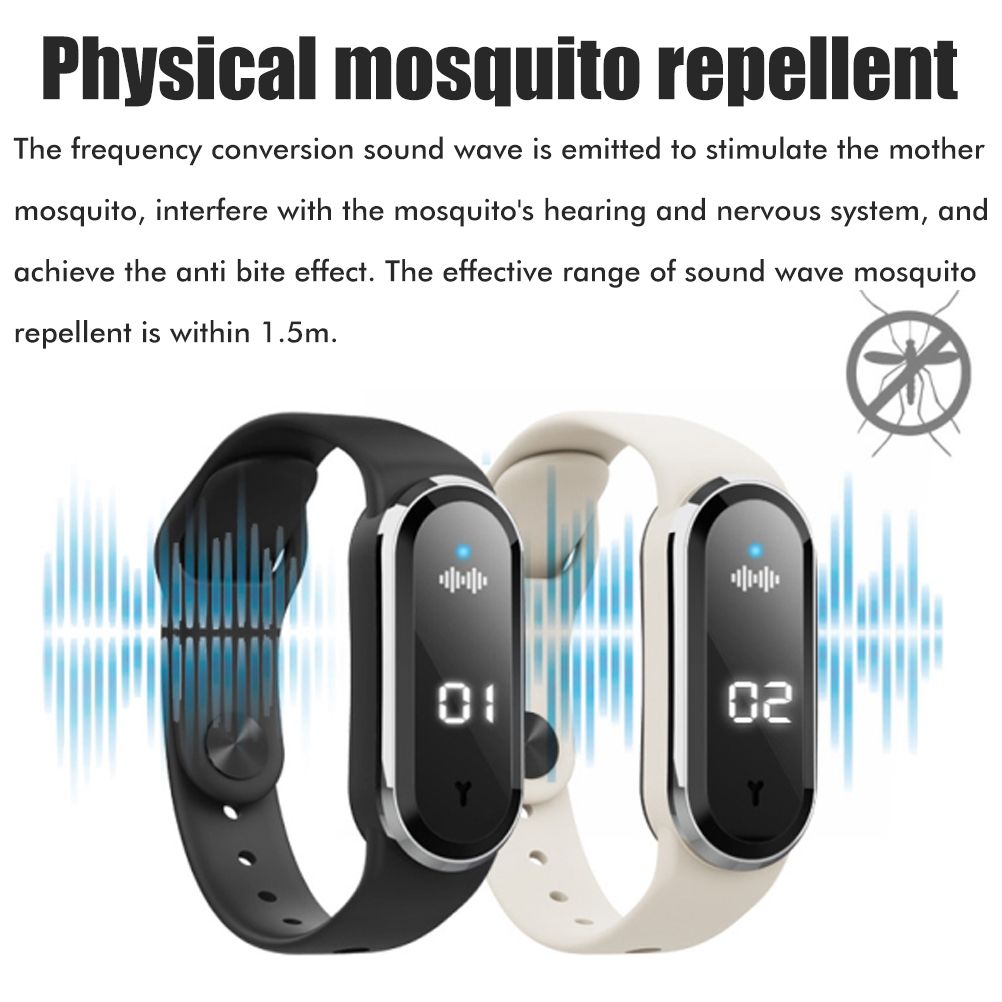 Mosquito Repellent Watch Ultrasonic Mosquito Repellent Bracelet Rechargeable Anti Mosquito Repeller Wristband - view 3