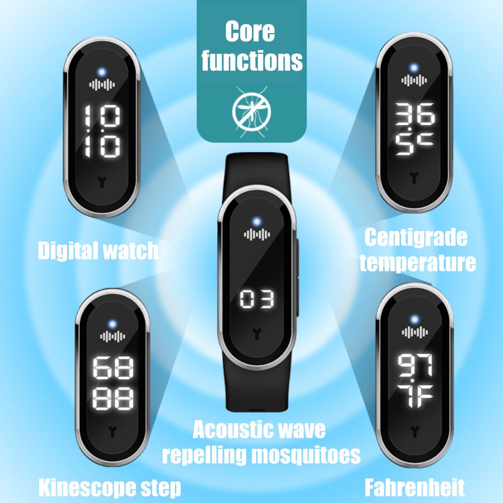 Mosquito Repellent Watch Ultrasonic Mosquito Repellent Bracelet Rechargeable Anti Mosquito Repeller Wristband - view 9