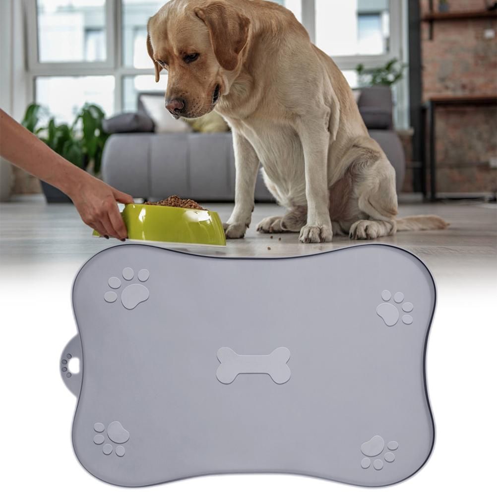 Pet Placemat for Dog and Cat Waterproof Silicone Pet Feeding Pad Non Slip Rollable Mat for Prevent Food and Water Overflow - view 3