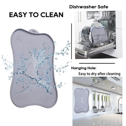 Pet Placemat for Dog and Cat Waterproof Silicone Pet Feeding Pad Non Slip Rollable Mat for Prevent Food and Water Overflow - view 7