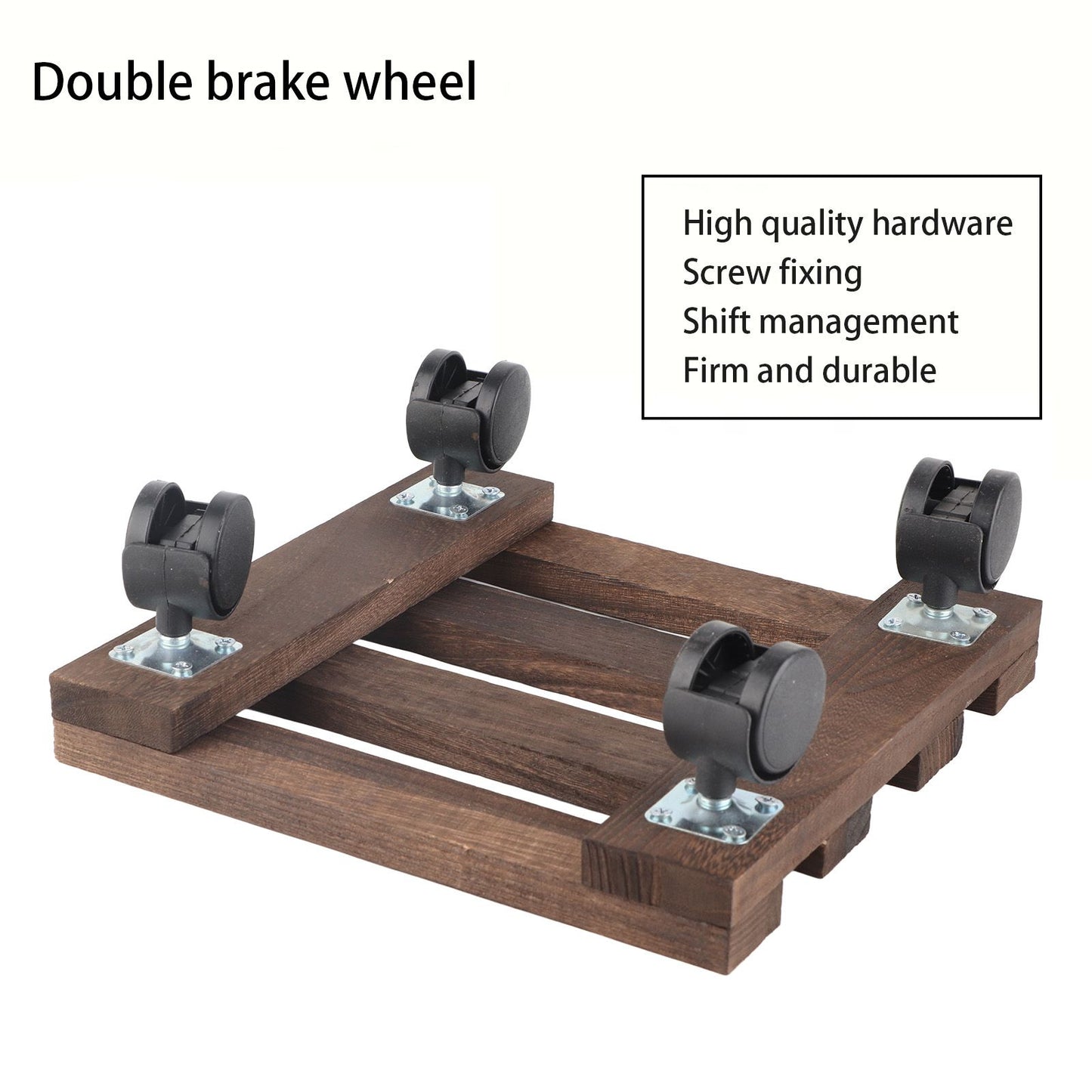 Wheeled Flower Pot Tray Base Roller Universal Wheel Movable Large Carrier Rectangular Thickened Chassis - view 3