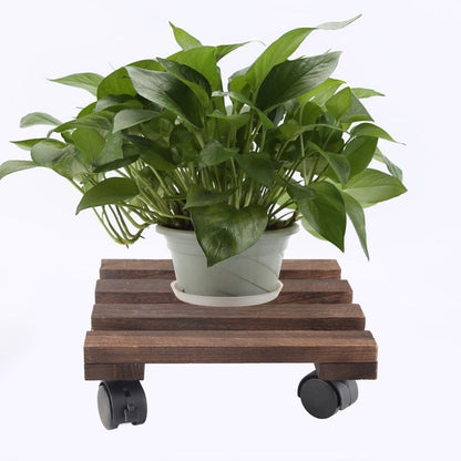 Wheeled Flower Pot Tray Base Roller Universal Wheel Movable Large Carrier Rectangular Thickened Chassis - view 5