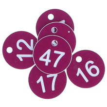 50Pcs Numbered Label Round Simple Beautiful Beehive Tag Breeding Supplies for Beekeeping Animal Husbandry Numbers 1 to 50 Purple - view 2