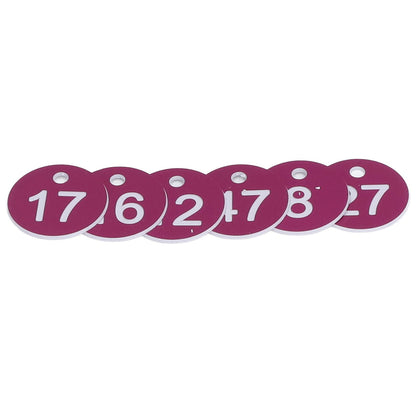 50Pcs Numbered Label Round Simple Beautiful Beehive Tag Breeding Supplies for Beekeeping Animal Husbandry Numbers 1 to 50 Purple - view 3