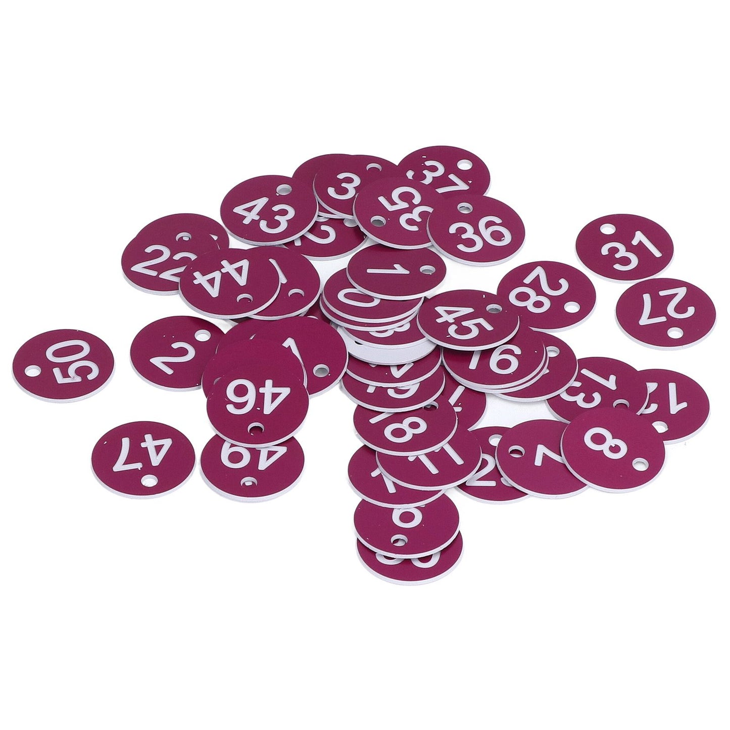 50Pcs Numbered Label Round Simple Beautiful Beehive Tag Breeding Supplies for Beekeeping Animal Husbandry Numbers 1 to 50 Purple - view 4