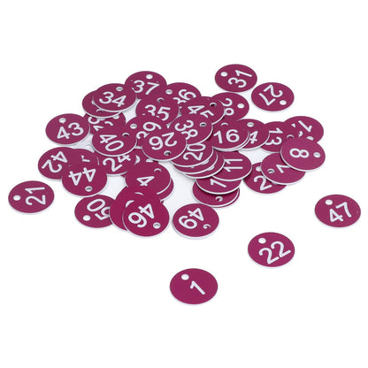 50Pcs Numbered Label Round Simple Beautiful Beehive Tag Breeding Supplies for Beekeeping Animal Husbandry Numbers 1 to 50 Purple - view 6