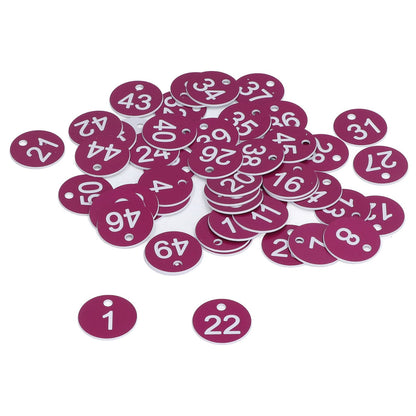 50Pcs Numbered Label Round Simple Beautiful Beehive Tag Breeding Supplies for Beekeeping Animal Husbandry Numbers 1 to 50 Purple - view 7