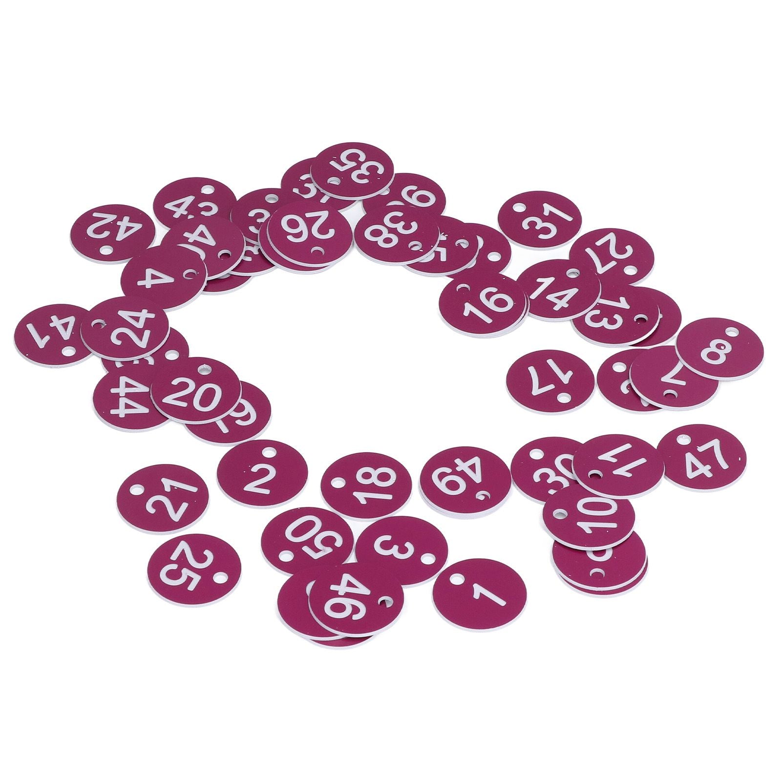 50Pcs Numbered Label Round Simple Beautiful Beehive Tag Breeding Supplies for Beekeeping Animal Husbandry Numbers 1 to 50 Purple - view 8