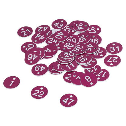 50Pcs Numbered Label Round Simple Beautiful Beehive Tag Breeding Supplies for Beekeeping Animal Husbandry Numbers 1 to 50 Purple - view 9