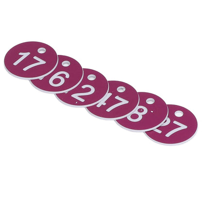 50Pcs Numbered Label Round Simple Beautiful Beehive Tag Breeding Supplies for Beekeeping Animal Husbandry Numbers 1 to 50 Purple - view 10