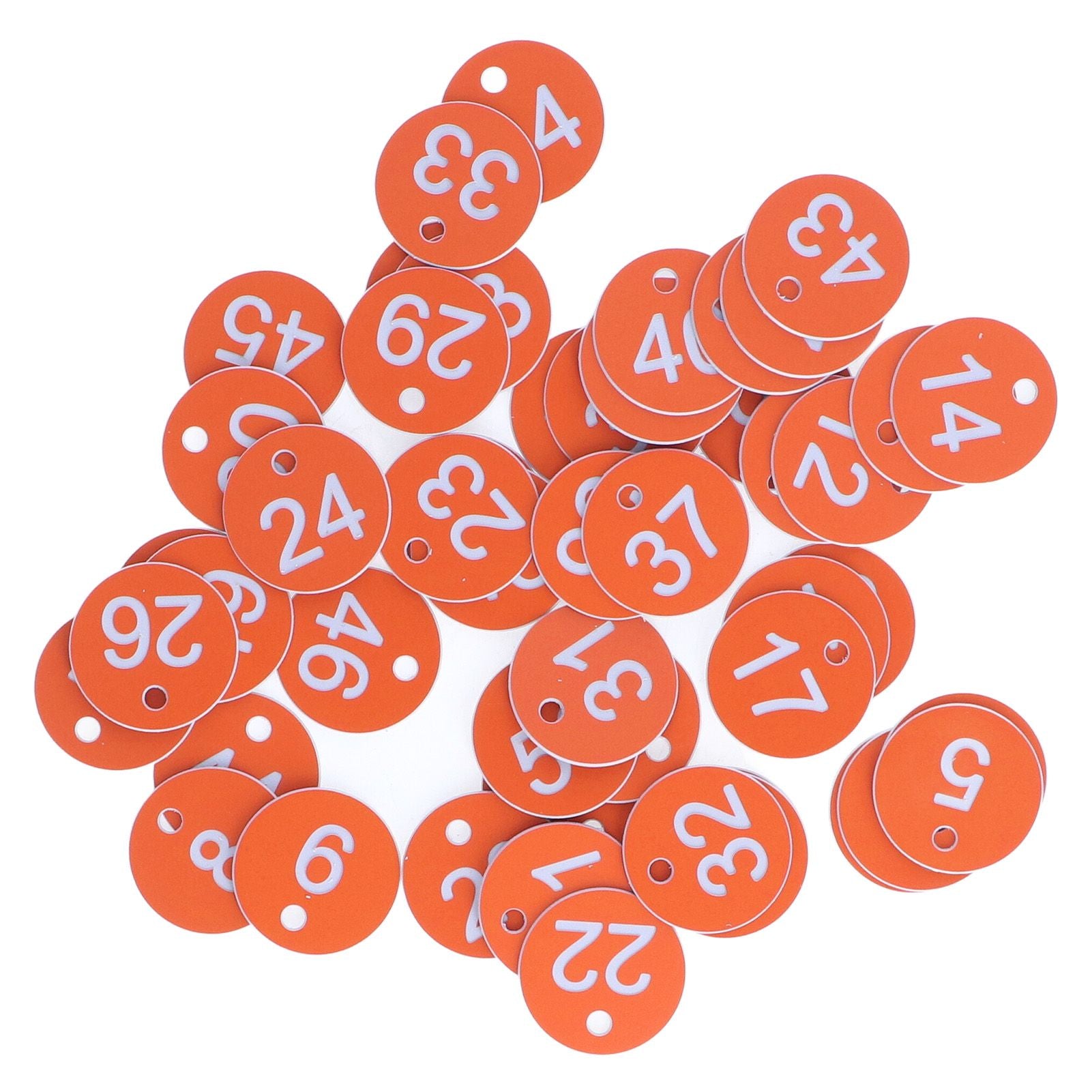 50Pcs Numbered Label Round Simple Beautiful Beehive Tag Breeding Supplies for Beekeeping Animal Husbandry Numbers 1 to 50 Orange - view 3