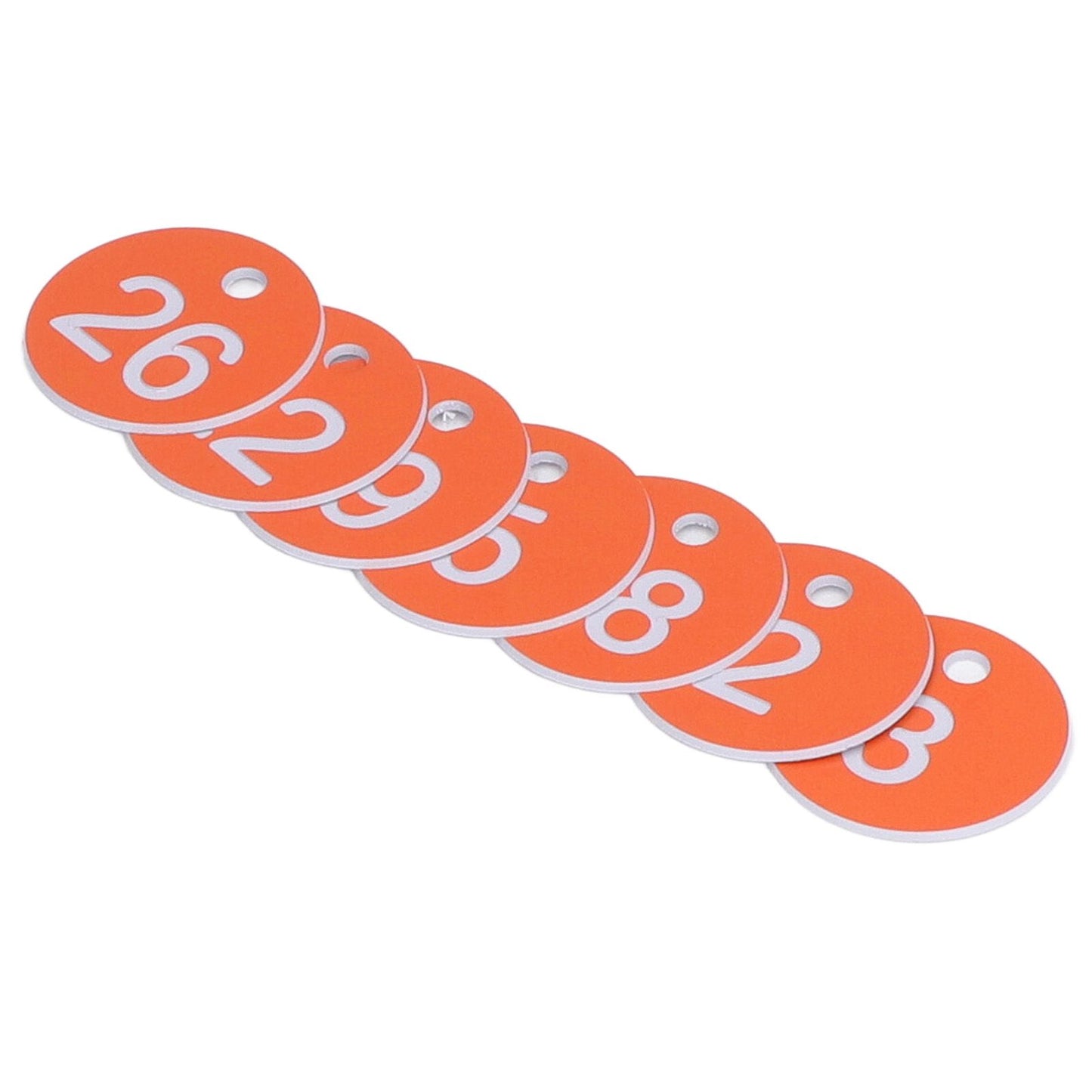 50Pcs Numbered Label Round Simple Beautiful Beehive Tag Breeding Supplies for Beekeeping Animal Husbandry Numbers 1 to 50 Orange - view 5