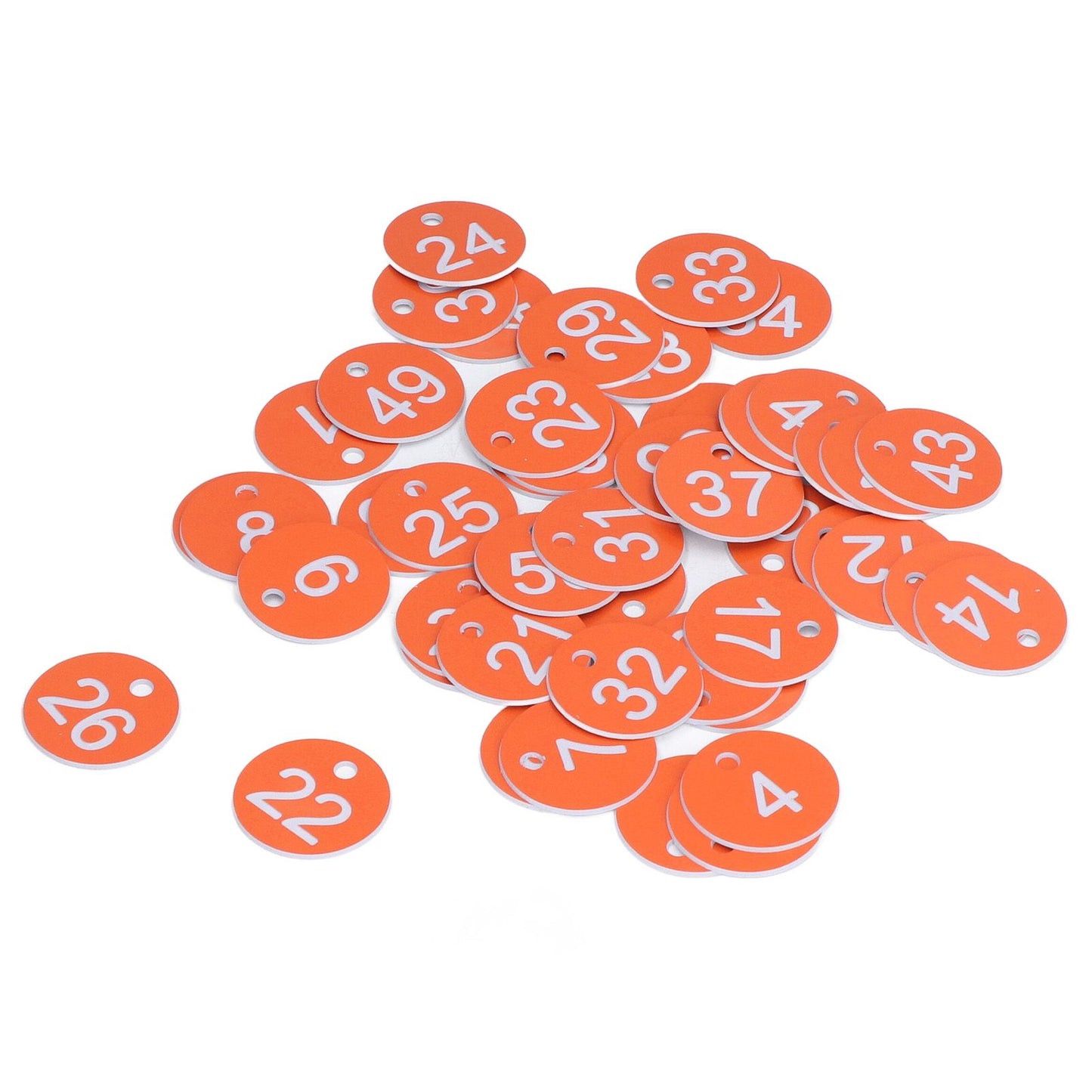 50Pcs Numbered Label Round Simple Beautiful Beehive Tag Breeding Supplies for Beekeeping Animal Husbandry Numbers 1 to 50 Orange - view 6