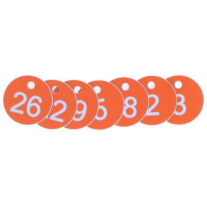50Pcs Numbered Label Round Simple Beautiful Beehive Tag Breeding Supplies for Beekeeping Animal Husbandry Numbers 1 to 50 Orange - view 7