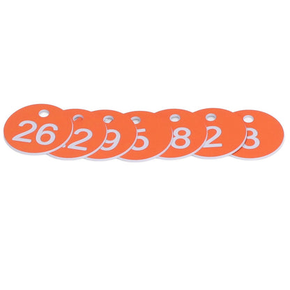50Pcs Numbered Label Round Simple Beautiful Beehive Tag Breeding Supplies for Beekeeping Animal Husbandry Numbers 1 to 50 Orange - view 8