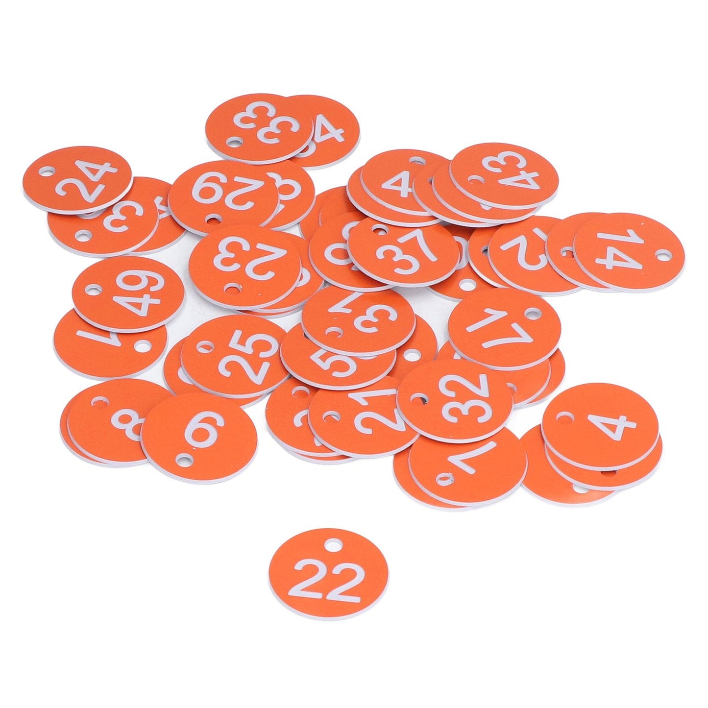 50Pcs Numbered Label Round Simple Beautiful Beehive Tag Breeding Supplies for Beekeeping Animal Husbandry Numbers 1 to 50 Orange - view 9