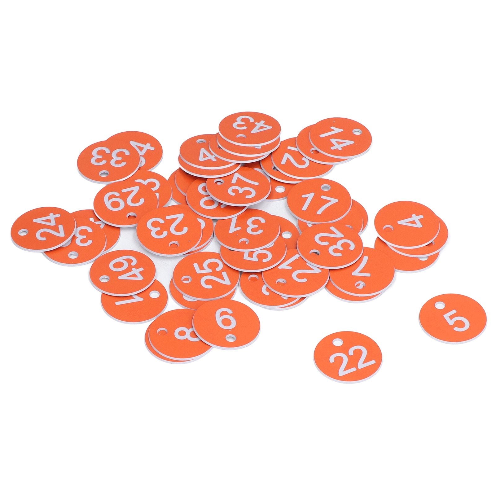 50Pcs Numbered Label Round Simple Beautiful Beehive Tag Breeding Supplies for Beekeeping Animal Husbandry Numbers 1 to 50 Orange - view 10