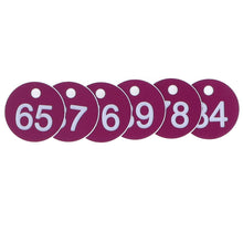 50Pcs Numbered Label Round Simple Beautiful Beehive Tag Breeding Supplies for Beekeeping Animal Husbandry Numbers 51 to 100 Purple - view 2