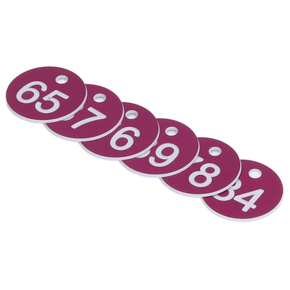 50Pcs Numbered Label Round Simple Beautiful Beehive Tag Breeding Supplies for Beekeeping Animal Husbandry Numbers 51 to 100 Purple - view 5
