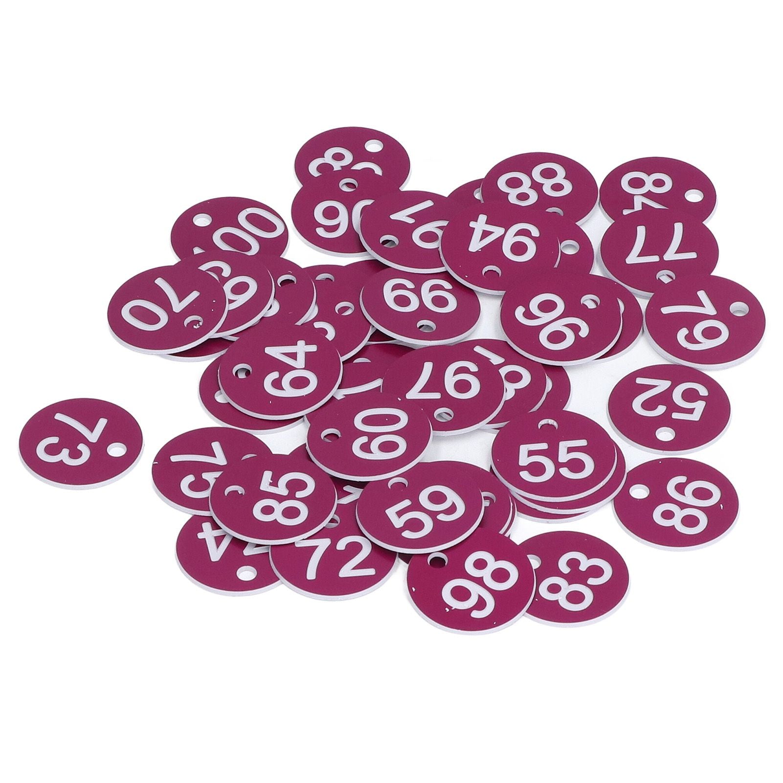 50Pcs Numbered Label Round Simple Beautiful Beehive Tag Breeding Supplies for Beekeeping Animal Husbandry Numbers 51 to 100 Purple - view 6