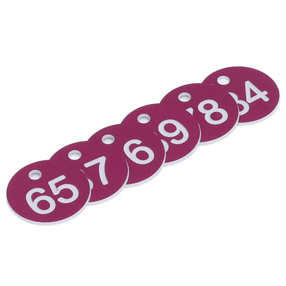 50Pcs Numbered Label Round Simple Beautiful Beehive Tag Breeding Supplies for Beekeeping Animal Husbandry Numbers 51 to 100 Purple - view 8