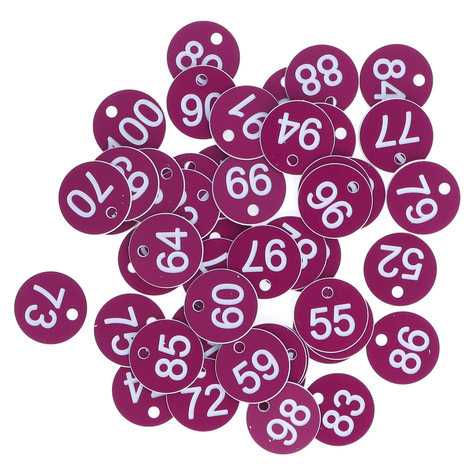50Pcs Numbered Label Round Simple Beautiful Beehive Tag Breeding Supplies for Beekeeping Animal Husbandry Numbers 51 to 100 Purple - view 9