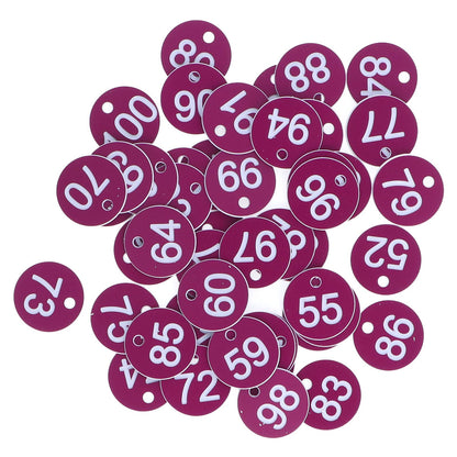 50Pcs Numbered Label Round Simple Beautiful Beehive Tag Breeding Supplies for Beekeeping Animal Husbandry Numbers 51 to 100 Purple - view 9