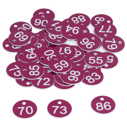 50Pcs Numbered Label Round Simple Beautiful Beehive Tag Breeding Supplies for Beekeeping Animal Husbandry Numbers 51 to 100 Purple - view 10