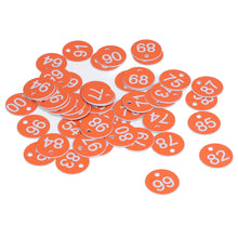 50Pcs Numbered Label Round Simple Beautiful Beehive Tag Breeding Supplies for Beekeeping Animal Husbandry Numbers 51 to 100 Orange - view 2